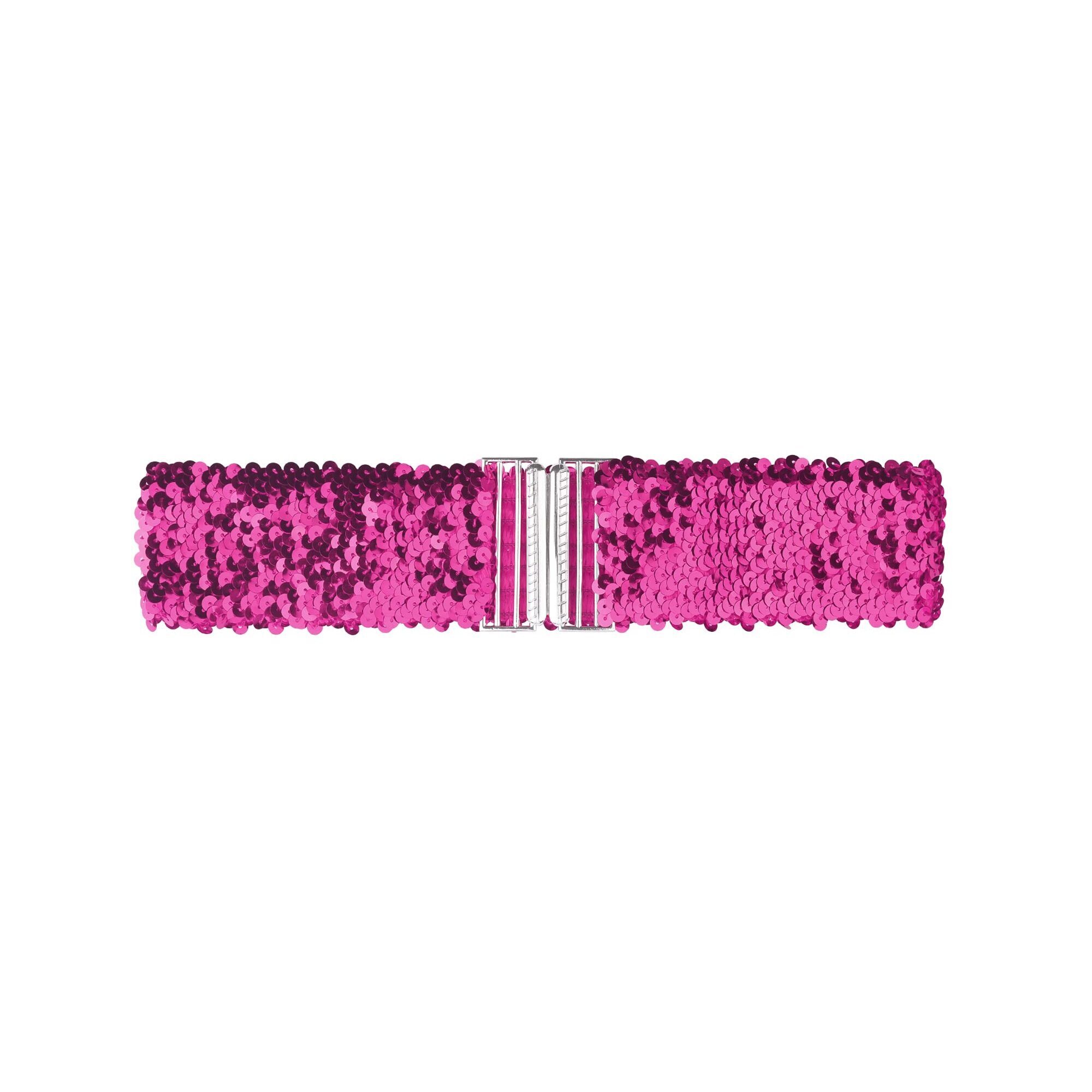 8969 Womens Plus Size Stretchy Waist Belts Metal Interlock Buckles Sequins